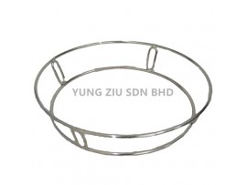 BIG STAINLESS STEEL ROUND ANTI-HOT POT RACK 23*5*26CM